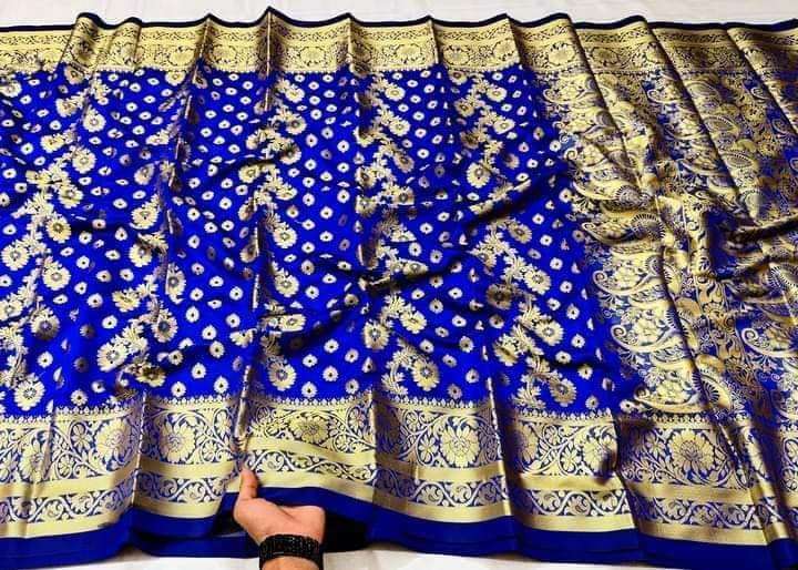 treditonal semi katan saree for women's without blause pise in multicolor looks