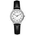 Japan Movement Women Quartz Fine Watch Easy To Read Arabic Numerals Simple-Dial Leather Strap Lady Dial Digital Wrist Watch #1.