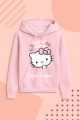 pink Color printed (hello kitty) Hoodie 320 GSM Fully Cotton Fabrics Suitable for Women Girls Ladies Hoodie by Tajkiya Fashion. 