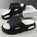 2023 New Platform Soft Eva Slippers Men Fashion Flip Flops Unisex House Shoes Bathroom Non-Slip Slides Indoor Outdoor Sandals.
