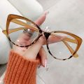Women Retro Anti-Blue Light Cat Eye Frame Glasses Vintage Computer Eye Production Eyeglasses Classic Plain Spectacles. 