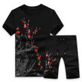 Printed Cotton Combo - Stylish Half-Sleeve Round Neck T-Shirt & Short Pant Set for Men. 