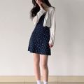 Summer Fresh White Ice Silk Summer Sun Protection Cardigan Halter Skirt Outer Wear Small Waistcoat Vest Short Coat.