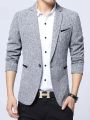 Synthetic Casual Blazer For Men.