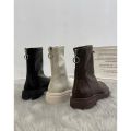 Martin Booties Female2022Autumn New Thin Boots Chelsea Autumn Mid-Calf British Style Retro Skinny Boots. 