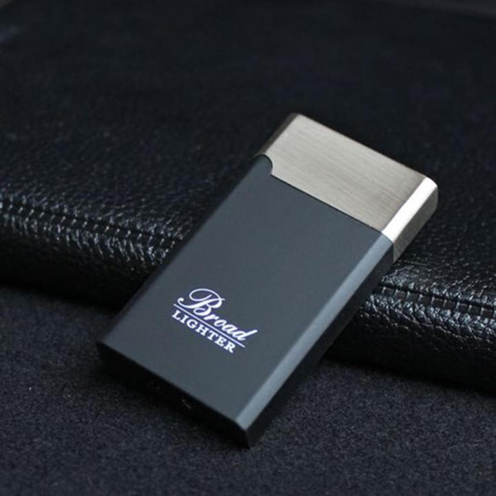 Broad Rafin Metal Gas Lighter Rectangular Shaped Lighter Butane Gas Refillable Lighter