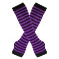 Women's Elbow Gloves Christmas Long Knitted Arm Cover Autumn Winter Fashion Striped Cotton Elbow Mittens Long Fingerless Gloves.