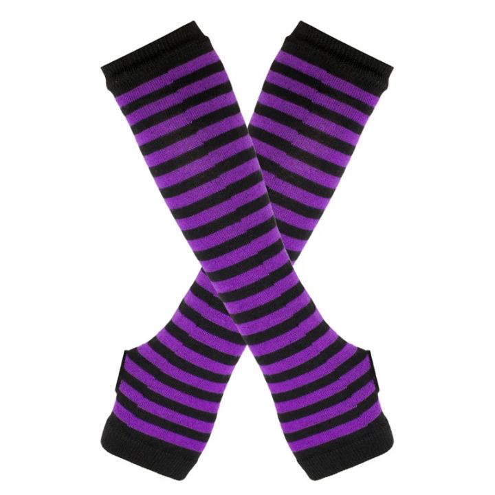 Women's%20Elbow%20Gloves%20Christmas%20Long%20Knitted%20Arm%20Cover%20Autumn%20Winter%20Fashion%20Striped%20Cotton%20Elbow%20Mittens%20Long%20Fingerless%20Gloves%20-%20Image%207