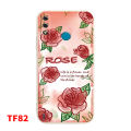 Itel A56 Pro Pink Blue Flowers Pattern Silicone Phone Case.