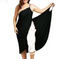 Ladies Beach Slip Midi Summer One Piece Dress Streetwear Clothes Black White Sleeveless Bandage Long Dresses for Women 2024.