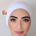 Hijab Inner Cap 4 pcs set White, Black, Pink & Off-White Summer Comfortable Cotton Cloth Preferble - Low Hassle and Maintanance. 