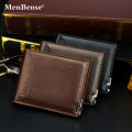 MenBense New Men's Wallet Short Fashion Casual Iron Side Drawer Wallet Factory Wholesale. 