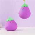 Lucky Eggplant Squishy Kawaii Squeeze Toys Stress Relief Fidget Toys for Anxiety Stressball for Kids Adults. 