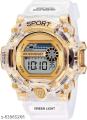 Sports Watch for Boys, Digital Stylish Silicone Watch for Boys-Gold. 