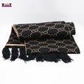 Black And Brown Woolen Scarf, Soft Muffler Stylish Fashion Scarf For Men And Women.