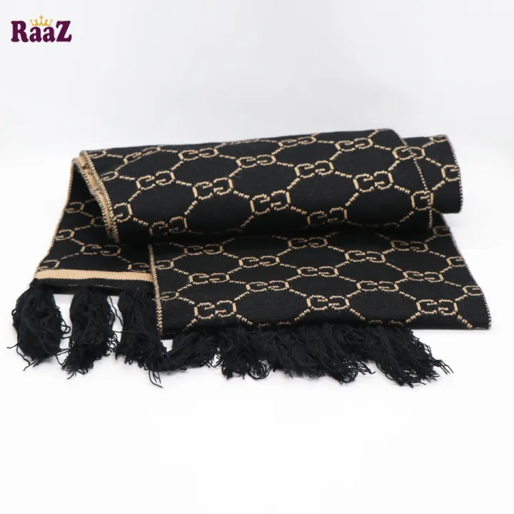 Black%20And%20Brown%20Woolen%20Scarf,%20Soft%20Muffler%20Stylish%20Fashion%20Scarf%20For%20Men%20And%20Women%20-%20Image%203