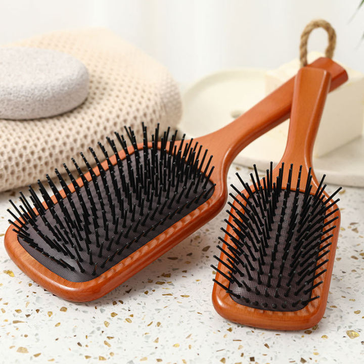 Aveda Wood Comb Professional Healthy Paddle Cushion Hair Loss Massage Brush Hairbrush Comb Scalp Hair Care Healthy Hair Brush