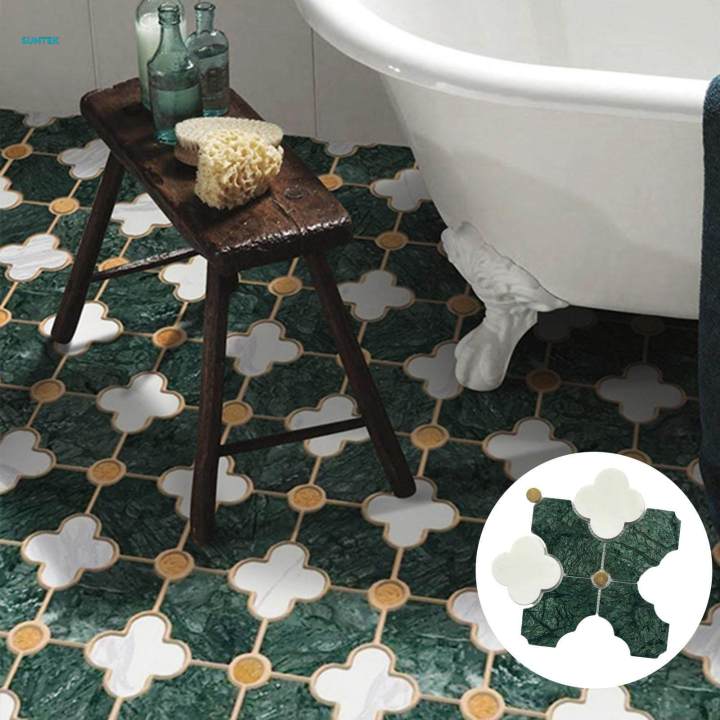 Marble Wall Tiles Flowers Mosaic Wall Tiles for Laundry Room Kitchen Bedroom