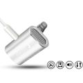 Yanmai R977 Recording Clip-on Lapel Mic Lavalier Omni-directional Double Condenser Microphone, Compatible with PC/iPad/Android and others, for Live Broadcast, Show, KTV, etc (Silver). 