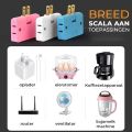 Tap Power Outlet Extender Plug Multi Plug Slim 3 In 1 Rotatable Socket Converter,Swivel Mini Indoor Wall.