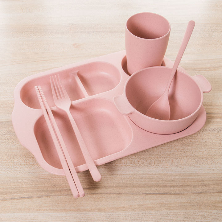 6Pcs/set%20Wheat%20Straw%20Dinnerware%20Students%20Household%20Set%20Biodegradable%20Plastic%20Unbreakable%20Dinnerware%20Tableware%20Plates%20for%20Children%20-%20Image%2010
