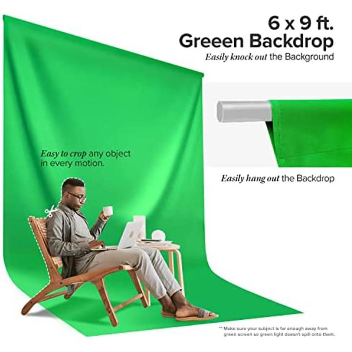 Green Screen 5.6 X 9 Feet Backdrop Background For Photography Without Stand