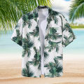 Men's Short Sleeved Floral Shirt Loose Hawaiian Shirt Casual Versatile Beach Top Turn-Down Collar Summer Loose Popular Quick Dry.