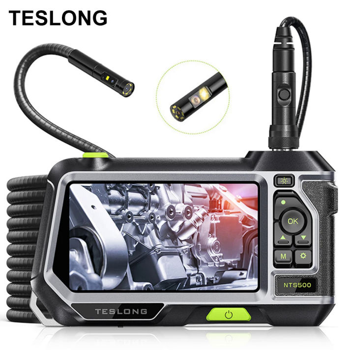 TESLONG NTS500 5.0 LCD Screen 5.5mm Dual Lens Industrial Endoscope