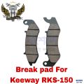 Front Break Pad For Keeway RKS-150 CBS Motorcycle. 