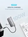 UGREEN CM179(40873) USB  Type C Multifunctional  Adapter (Gray) - USB Type C 9 in 1 Multifunctional Adapter - 5Gbps Data Transfer - 1 HDMI, 1 VGA, 1 Ethernet port, 3-port USB 3.0, TF SD card reader and 1 type c PD 3.0 charging port. 