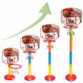 Practical Adjustable 4 Sizes Basketball Backboard Stand Hoop Net Ball Pump Set Children Outdoor Toy.