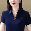 Women's Cotton Fashion Casual Polo Shirt Short-Sleeved Lapel T-shirt 2021 New Summer Loose Crop Top high quanlity blouse women. 