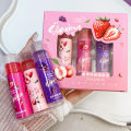 Nourishing Lips, Makeup, Lip Balm, Nourishing, Non-Sticky, Fruity, Long-Lasting, Anti-Cracking, Peach, Grape, Moisturizing Juice, Lip Balm Set. 