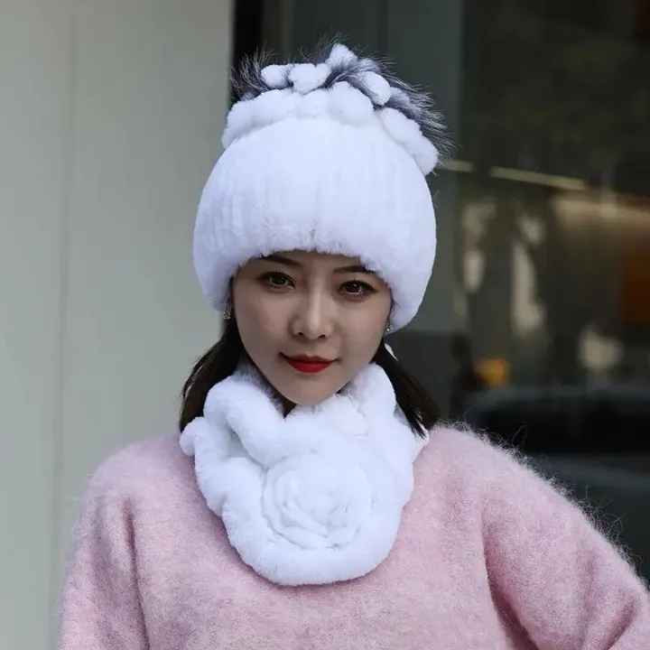 New%20Knitted%20Women%20Winter%20Real%20Rex%20Rabbit%20Fur%20Hat%20Scarf%20Natural%20Soft%20Rex%20Rabbit%20Fur%20Cap%20Scarves%20Sets%20For%20Lady%20Outdoor%20Keep%20Warm%20-%20Image%204