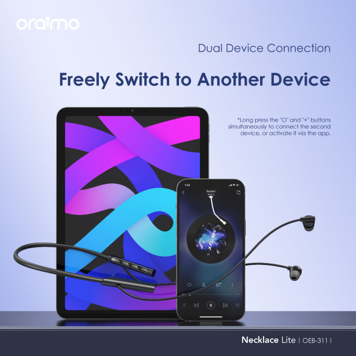 oraimo%20Necklace%20Lite%20(OEB-311)%20Call%20Vibration%20Wireless%20Earphones%20light%20gold/%20sage%20green/%20mysterious%20blue/%20Black%20-%20Image%207