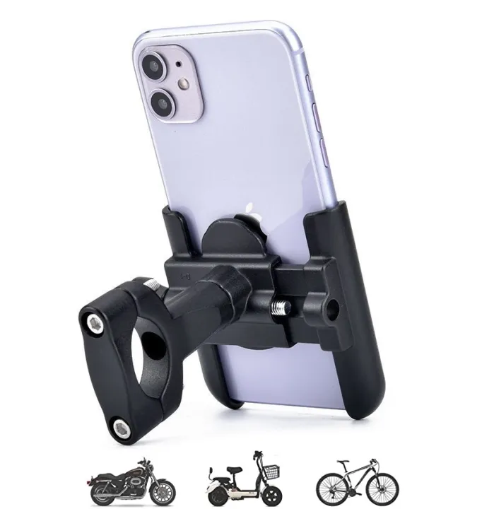 Universal Metal Mobile Holder Phone Mount For Motorcycle Bicycle - Securely Holds Devices During Travel