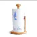 Orginal Wooden Kitchen Standing Tissue Paper Towel Roll Rack Holder Holders Toilet Roll Stand Weighted Base.