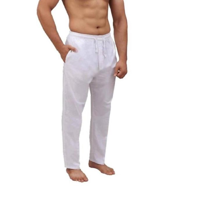Men’s Wear Cotton Pajama Pants Solid Casual Loose Men Sleepwear Bottom  Breathable Soft Pyjamas Trouser Home Wear Night Pajama