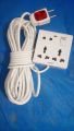 10 Meter / 32 Feet Handmade 3 port / 8 Pin Multi plug (Heavy Duty + Long lasting) Universal Socket 100% Copper 40/76 Cable.