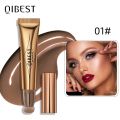 QIBEST Liquid Contour With Cushion Applicator Highlight Shimmer Natural Soft Moisturizing Cream Liquid Blush For Cheek Cosmetics Abandon Abandon. 