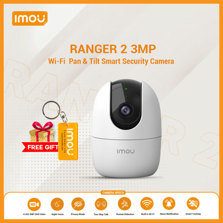 RANGER 2 (3MP) 2K Indoor Smart Security IP WI-FI camera with FREE GIFT ( IMOU official key ring)