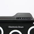 Portable Electronic Drum Digital USB 7 Pads Roll up Drum Set Silicone Electric Drum Pad Kit with DrumSticks Foot Pedal.
