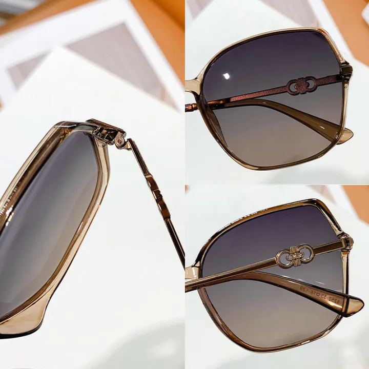 Polarized%20Gradient%20Sunglasses%20For%20Women,%20Fashionable%20And%20Retro%20Women's%20Glasses%20With%20A%20Zipper%20Glasses%20Case%20-%20Image%206