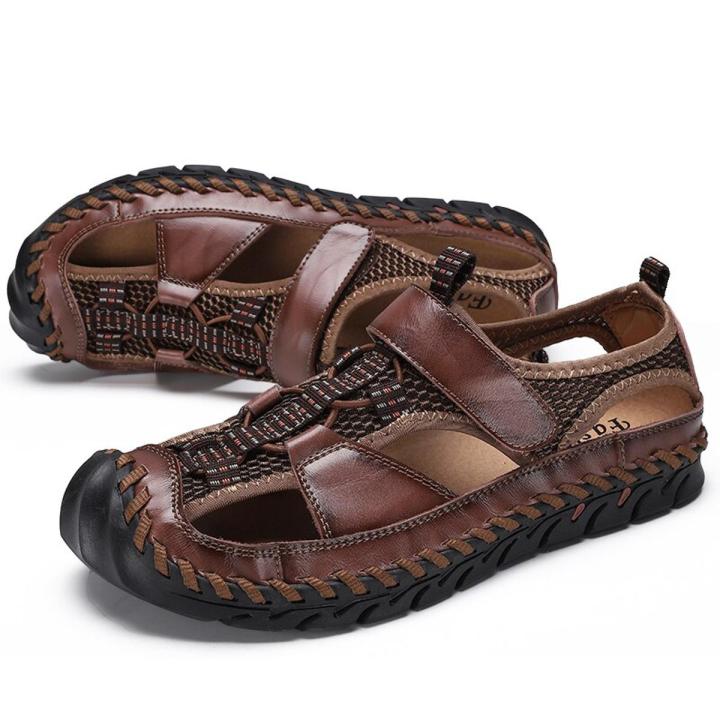 2020 Summer Men's Sandals Fashion Men Casual Shoes Design Beach Men Shoes Leather Sandals Man Sandals Big Size 38-48