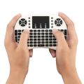 EF 2.4GHz Mini Wireless Remote Keyboard with Touchpad Mouse 3 Color Backlight.
