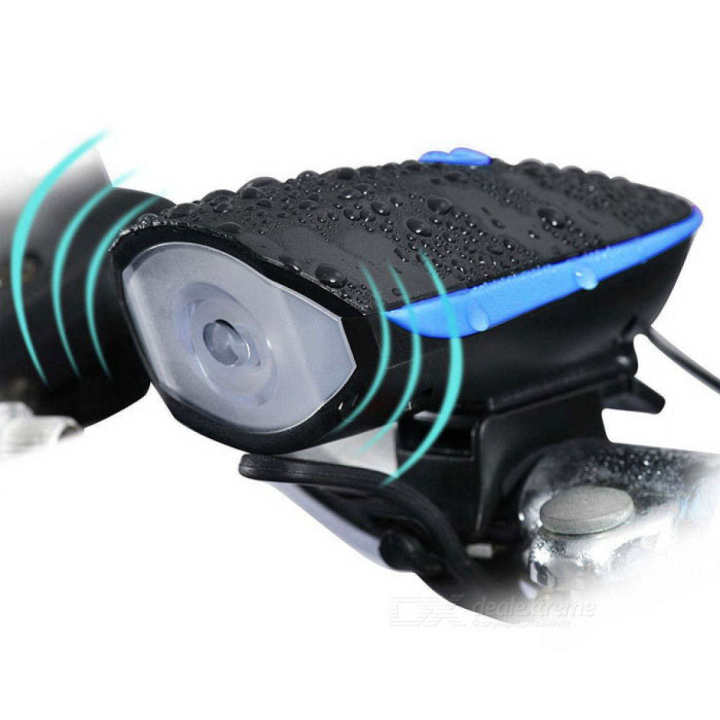 Loud Speaker Bicycle Horns Bell Light USB LED Rechargeable Bicycle