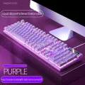 new K500 104-Keys Gaming Keyboard Wired Color-blocking Backlight Mechanical Feel Desktop Computer Keyboard For Desktop Laptop. 