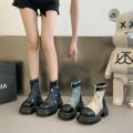 JIABUJIA/Jia Is Not Fake-2023Early Autumn New Casual round Toe Short Retro Fashion Stretch Dr. Martens Boots. 