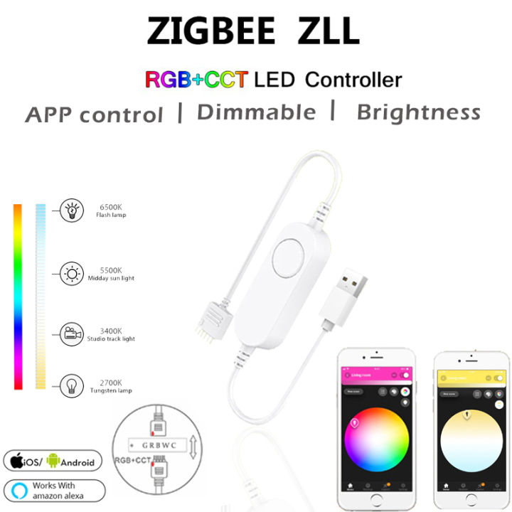 Zigbee%20USB%20LED%20Strip%20DC5V%201-3M%20RGBCCT%20Flexible%20Light%20Lamp%20TV%20Background%20Lighting%20Echo%20Plus%20Smartthings%20Tuya%20Voice%20Control%20-%20Image%203
