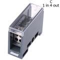 150A Din Rail Terminal Block Distribution Box One in Multiple out Universal Power Junction Box for Circuit Breaker Cologo. 